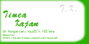 timea kajan business card